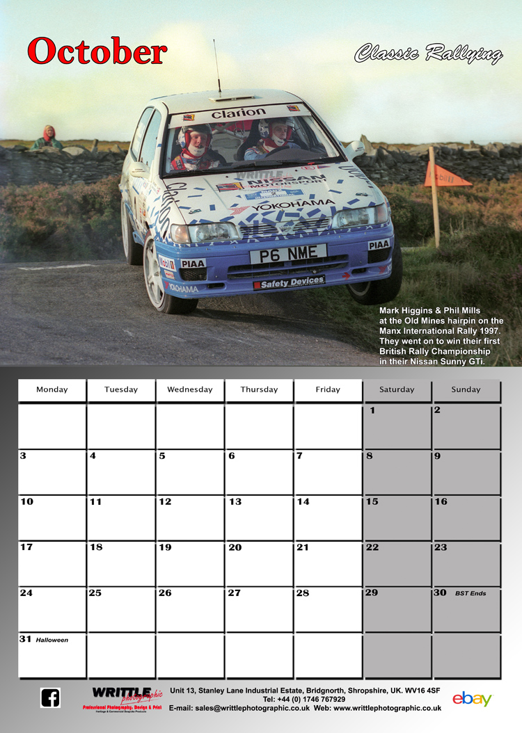 Motorsport Calendar 2022 Classic Rallying A3 Calendar 2022 | | Heritage Railway Gift Products |*